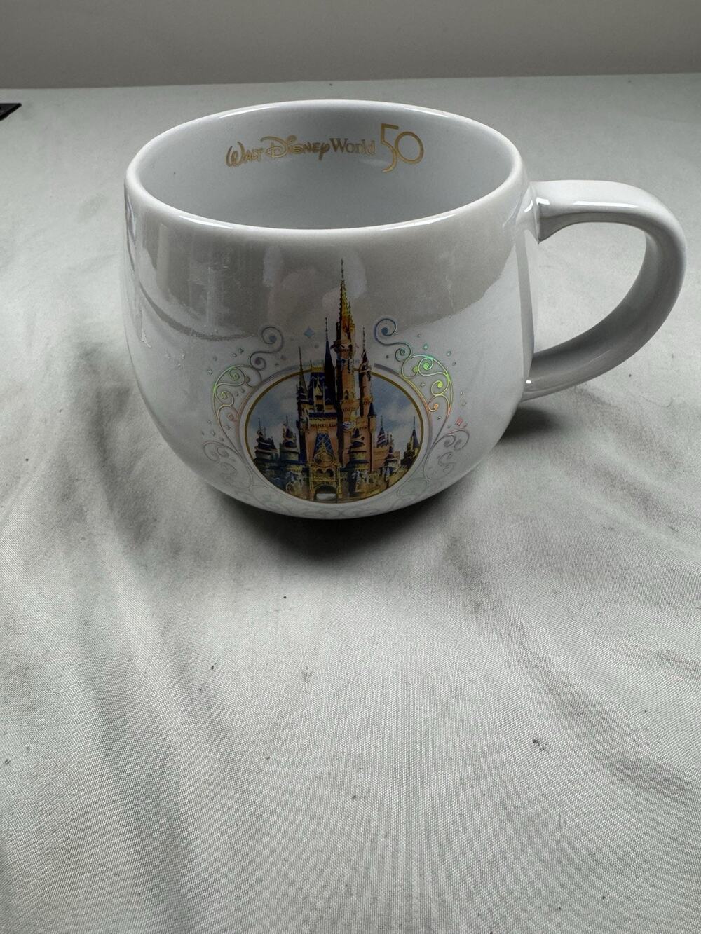 Walt Disney World 50th Anniversary Ceramic Coffee Mug – Cinderella Castle –
